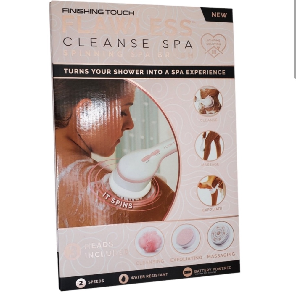 Finishing Touch Flawless Cleanse Spa Spinning Brush Shower Wand New Sealed Box - Picture 4 of 4